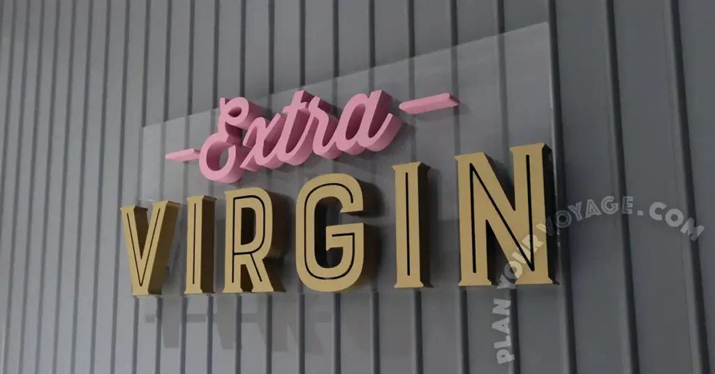 Extra Virgin restaurant on Virgin Voyages
