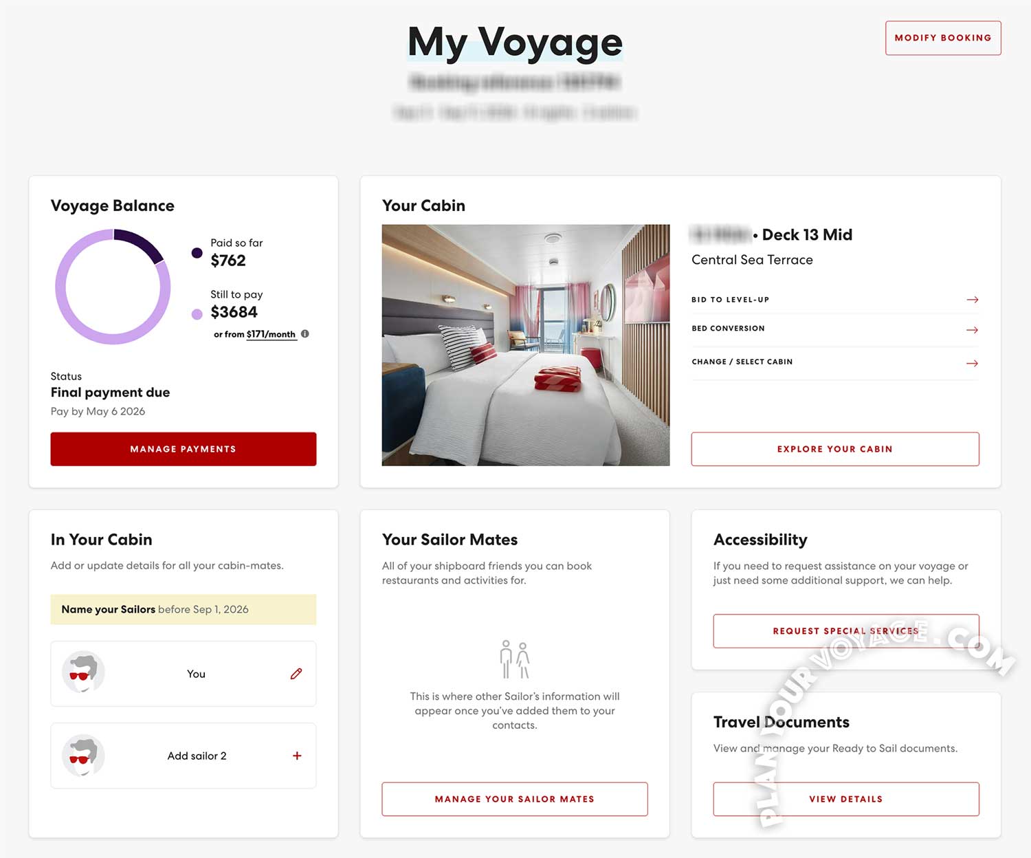 How to link reservations on Virgin Voyages